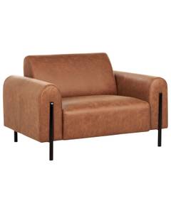 Fauteuil ASKIM Noir - Marron - Marron sable