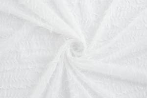 Gardine weiß UNI Fransen Wohnzimmer Weiß - Textil - 140 x 245 x 140 cm