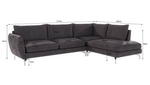 Ecksofa Avanti, 6-Sitzer Grau - Massivholz - Textil - Holz teilmassiv - 277 x 87 x 200 cm