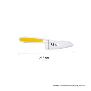 Couteau à pâtisserie Jaune - Matière plastique - 7 x 20 x 1 cm