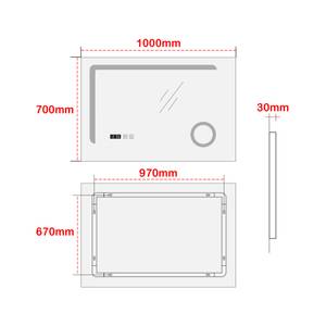 LED-Badezimmerspiegel Chambave 100 x 70 cm