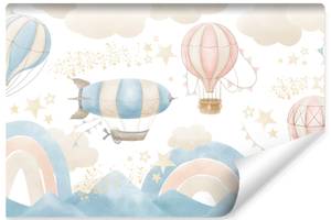 Papier Peint BALLONS Nuages Arc-en-ciel 360 x 240 x 240 cm