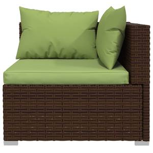 Salon de jardin (lot de 8) 3013630-7 Marron - Vert - Métal - Polyrotin - 60 x 30 x 60 cm