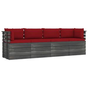 Gartensitzgruppe K5450(4-Sitzer) Rot - Massivholz - 72 x 65 x 60 cm