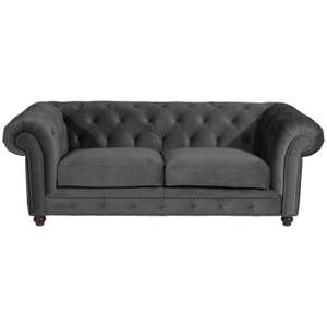 Orleans Sofa 2,5-Sitzer Grau - Textil - Holz teilmassiv - 216 x 77 x 100 cm