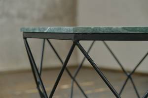Couchtisch SORNA Marmor grün KAWOLA Couchtisch SORNA Tisch Marmor grün Gestell schwarz