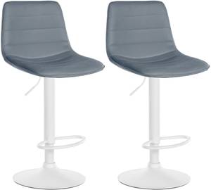 Tabouret de bar Lex Lot de 2 Gris - Blanc