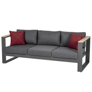 Gartensofa EMPERIA Grau - Metall - 84 x 68 x 202 cm