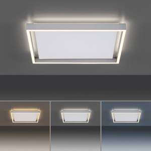 LED Deckenleuchte Q-KAAN Smart Home Silber - Metall - 45 x 6 x 45 cm