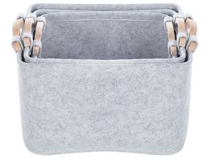 Petite armoire de bain BAYSAI Gris - Fibres naturelles - 32 x 21 x 25 cm