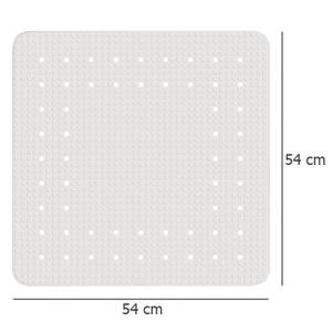 Gummimatte für Duschwanne oder Badewanne Weiß - Holzwerkstoff - 54 x 1 x 54 cm