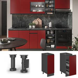 Meuble de cuisine R-Line 39773 Anthracite - Rouge