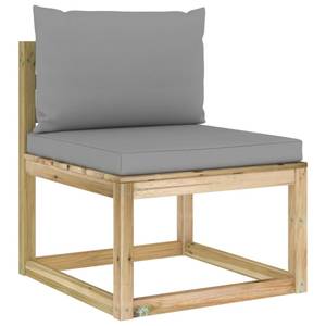 Garten-Mittelsofa 3009699-3 Grau - Holzwerkstoff - Holzart/Dekor - 60 x 70 x 64 cm