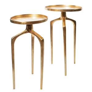 Beistelltische ABSTRACT 2er Set Gold - Metall - 34 x 59 x 34 cm