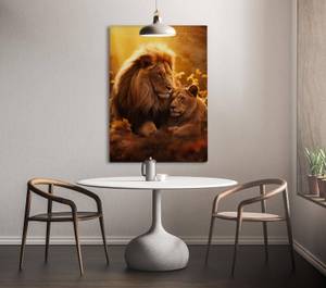 Leinwandbild Lion-Romance 70 x 105 cm
