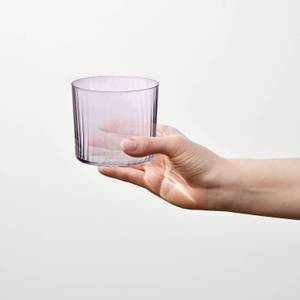 Bunte Gläser mit Optik, 4er-Set, 350 ml Glas - 1 x 1 x 1 cm