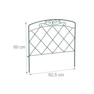 Bordure de jardin en métal 4 éléments Vert - Métal - 63 x 60 x 2 cm