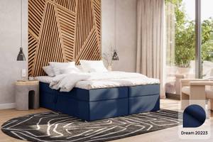 Boxspringbett ohne Kopfteil Simple Blau - Marineblau - Breite: 140 cm - H3