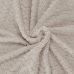 Kuscheldecke 130 x 180cm Zickzack-Muster Beige - Textil - 130 x 180 x 2 cm