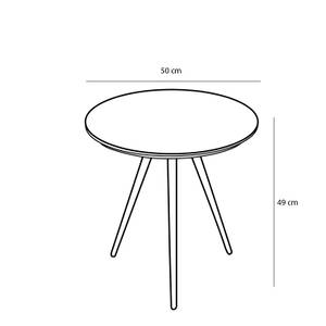 Beistelltisch Jailey (2er-Set) Schwarz - Braun