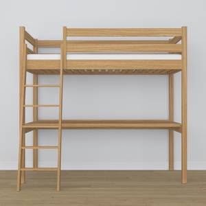 Hochbett N03 mit Schreibtisch Eiche - 80 x 190 cm