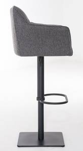 Tabouret de bar Damaso Lot de 2 Gris minéral - Noir