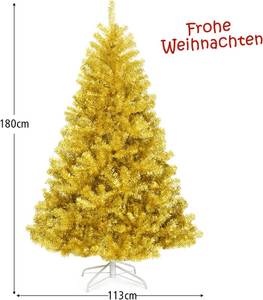 180cm Künstlicher Weihnachtsbaum Gold - Kunststoff - 113 x 180 x 113 cm