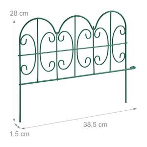 Beeteinfassung Metall 4er Set Grün - Metall - 39 x 28 x 2 cm