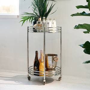 Servierwagen L'Hotel Bar Trolley Silber - Metall - 52 x 81 x 52 cm