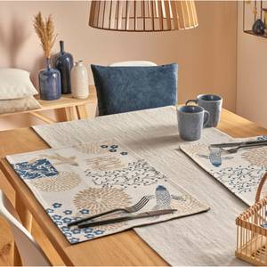 Tischset 2er-Pack 207975 Blau - Weiß - Textil - 32 x 1 x 48 cm