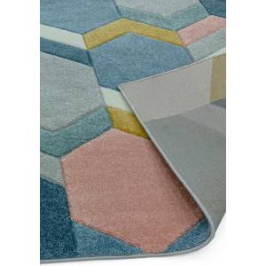 Tapis de salon moderne tissé plat HEXO 120 x 170 cm