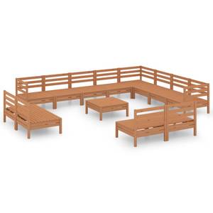 Garten-Lounge-Set Braun - Massivholz - Holzart/Dekor - 64 x 29 x 64 cm