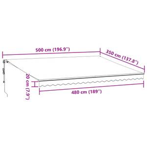 Markise 3006542-4 Braun - 350 x 500 cm