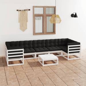 Garten-Lounge-Set (8-teilig) 3009774-2 Anthrazit - Weiß