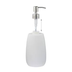 Porte-savon liquide pompe inox classique Argenté - Blanc