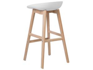 Tabouret de bar MICCO Chêne clair - Blanc