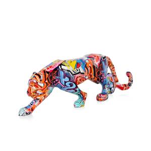 Harz-Skulptur Panther Multicolor - 45 x 14 x 9 cm