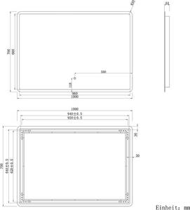 Led Bad Spiegel Beschlagfrei 100 x 70 x 5 cm