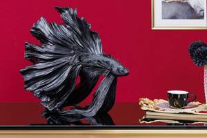 Deko Figur CROWNTAIL Schwarz - Kunststoff - 32 x 36 x 13 cm