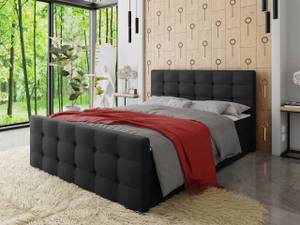 Boxspringbett Milano 1 Schwarz - Breite: 185 cm