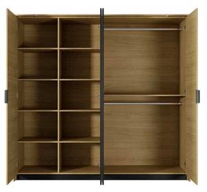 Kleiderschrank VERSO Braun - Holzwerkstoff - 223 x 210 x 60 cm