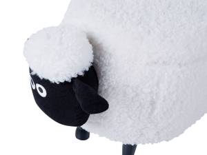 Pouf animal SHEEP Noir - Chêne clair - Blanc