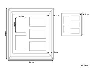 Fotorahmen MAKENI Beige - Silber - Glas - 44 x 49 x 5 cm