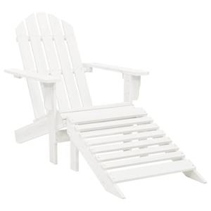 Chaise de jardin Blanc - Métal - Bois massif - 40 x 45 x 40 cm