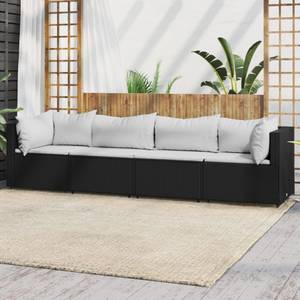 Salon de jardin 3029629-3 (lot de 4) Noir - Blanc