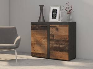 FURNIX Sideboard RIVAY 2F Oldwood/Matera Eiche Dunkel - Eiche Dunkel Dekor