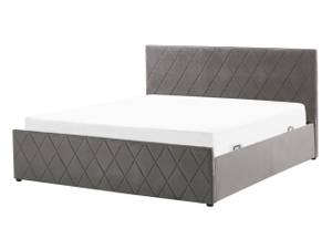 Lit double ROCHEFORT Gris - Largeur : 150 cm