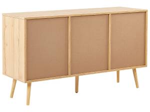 Sideboard PEROTE Braun - Gold - Rattan - 71 x 40 x 120 cm