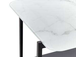 Table basse GLOSTER Noir - Blanc - Verre - 77 x 40 x 47 cm