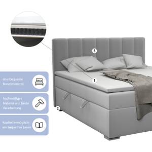 Boxspringbett Doppelbett Monaco Aluminium - Breite: 200 cm